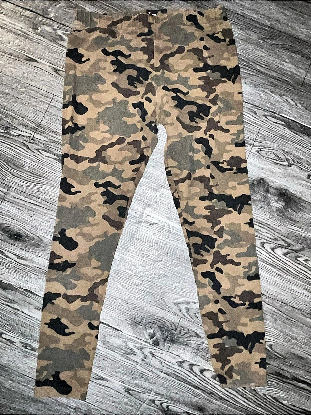 Cato Camo Leggings in Brown & Green Size Medium